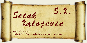 Selak Kalojević vizit kartica